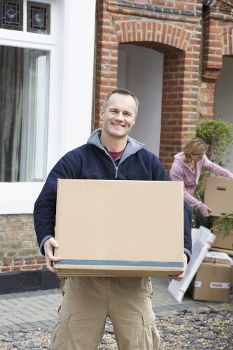 Illustration of a man with a van in Barnes, showing an accessible service vehicle