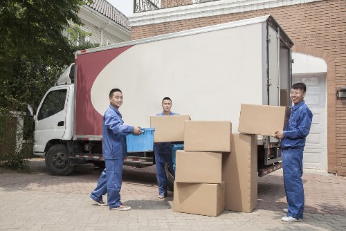 Commercial moving team coordinating in Barnes