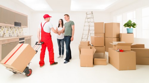 Professional movers planning a commercial relocation in Barnes